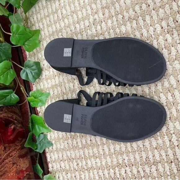 Eileen Fisher Rato Womens Casual Elastic Gladiator Sandals in Black Size 6.5 - Picture 8 of 9
